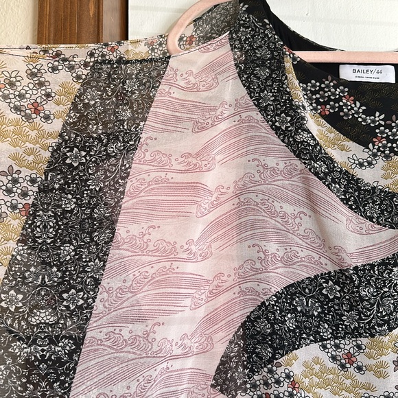 Bailey/44 Draped Cold Shoulder Jersey and Chiffon Dress - Picture 3 of 7